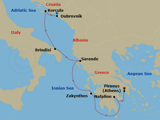 Itinerary map