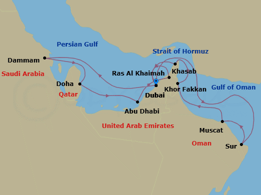 Itinerary map