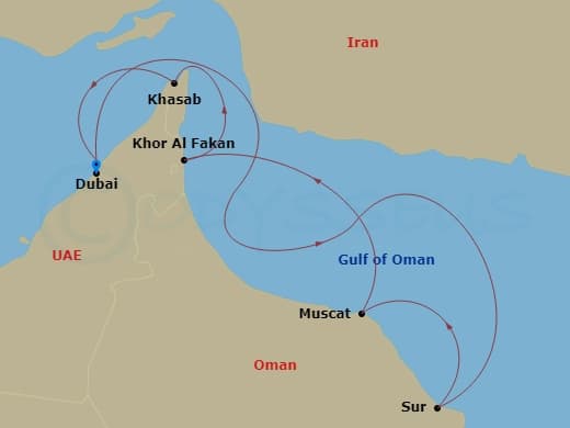 Itinerary map
