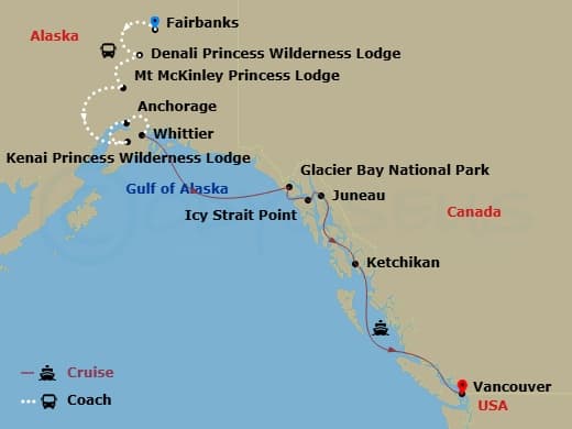 Itinerary map