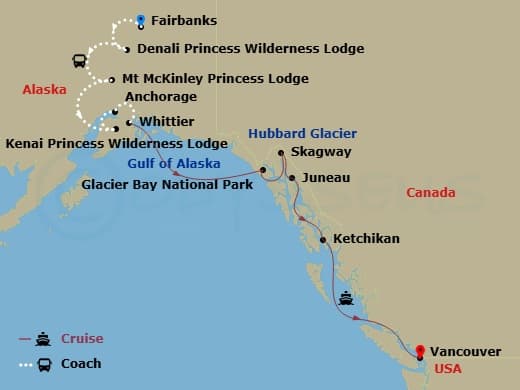 Itinerary map