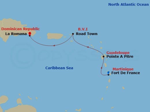 Itinerary map