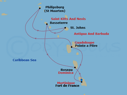Itinerary map