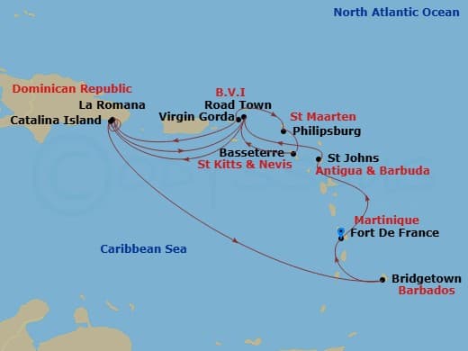Itinerary map