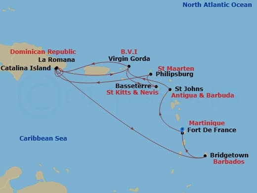 Itinerary map
