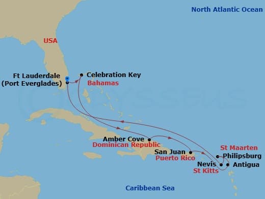 Itinerary map