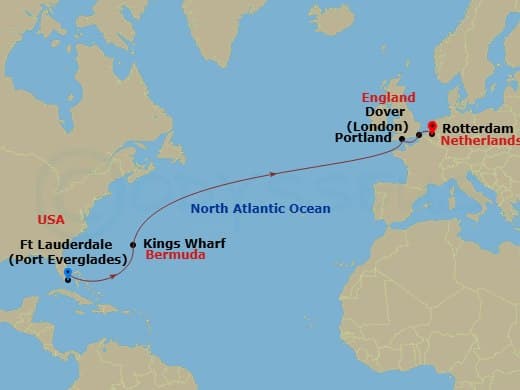 Itinerary map