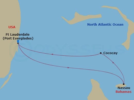 Itinerary map