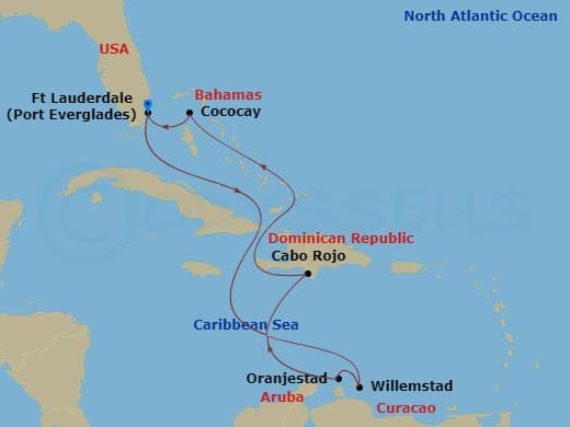 Itinerary map