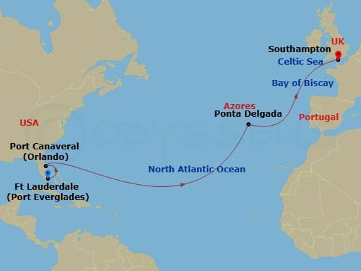 Itinerary map