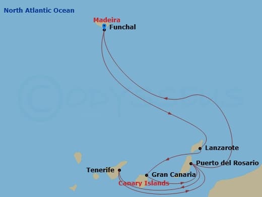 Itinerary map
