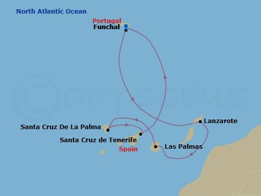 Itinerary map