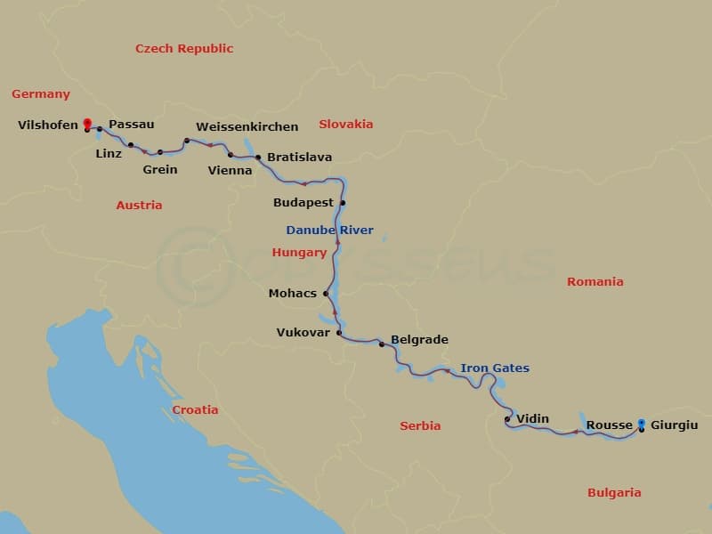 Itinerary map