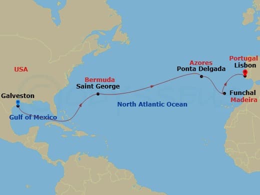 Itinerary map