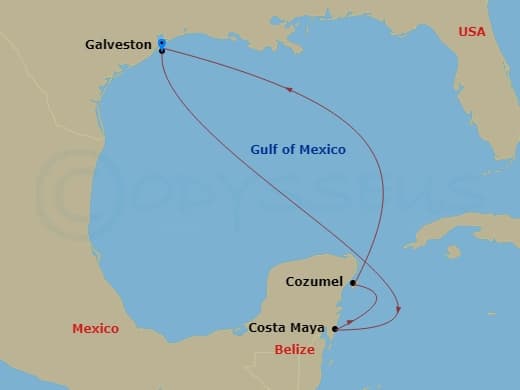 Itinerary map