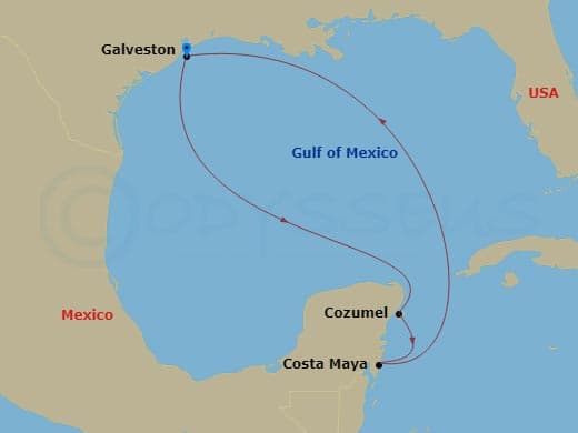 Itinerary map