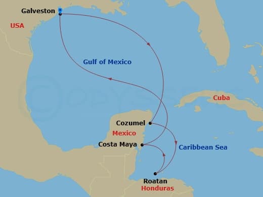 Itinerary map