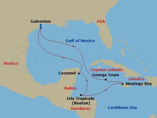 Itinerary map