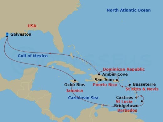 Itinerary map