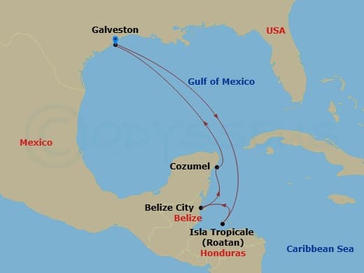 Itinerary map