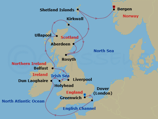 Itinerary map