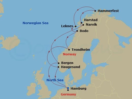 Itinerary map