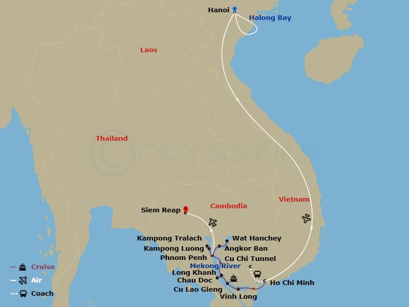 Itinerary map