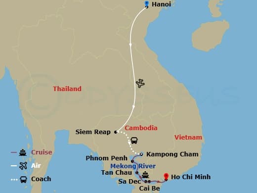 Itinerary map