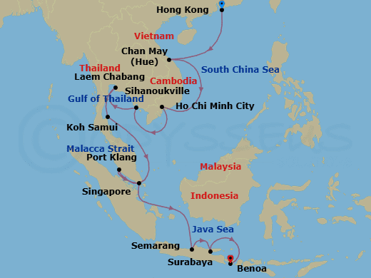 Itinerary map