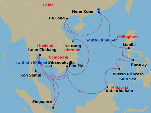 Itinerary map
