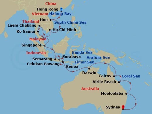 Itinerary map