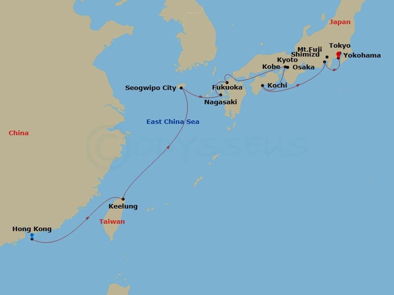 Itinerary map