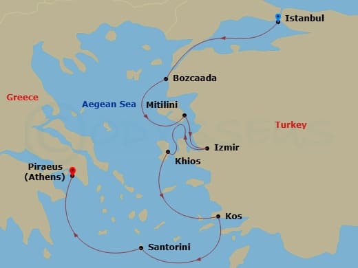 Itinerary map