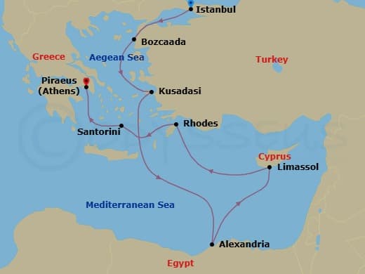 Itinerary map