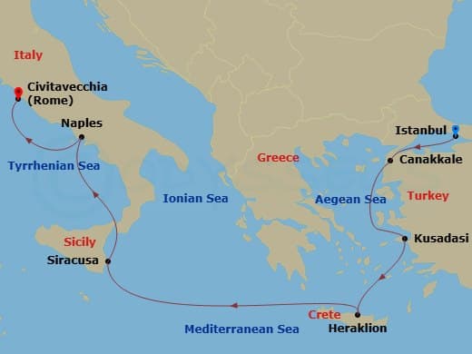 Itinerary map