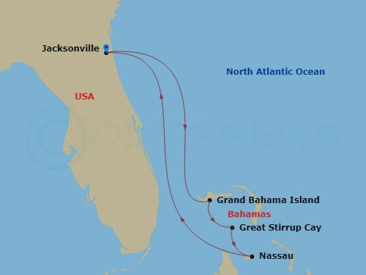 Itinerary map