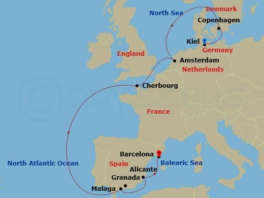 Itinerary map