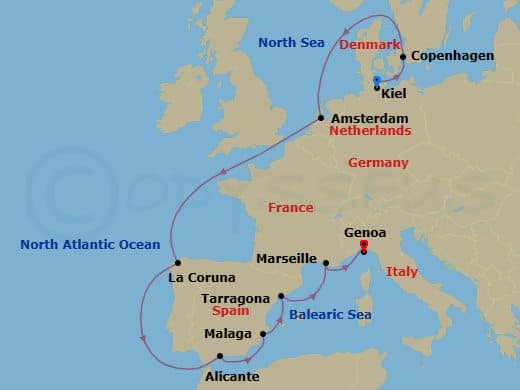 Itinerary map