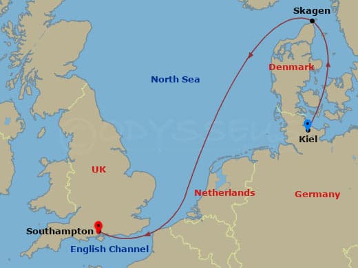 Itinerary map