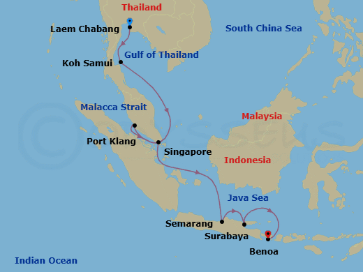 Itinerary map