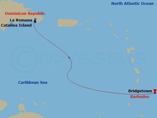 Itinerary map