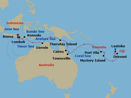 Itinerary map