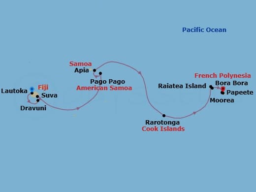 Itinerary map