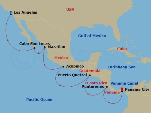 Itinerary map