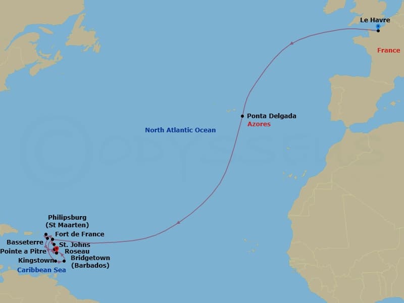 Itinerary map