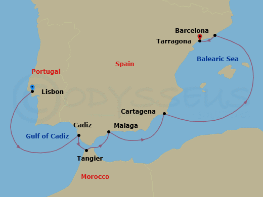 Itinerary map