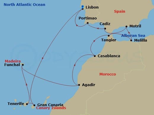 Itinerary map