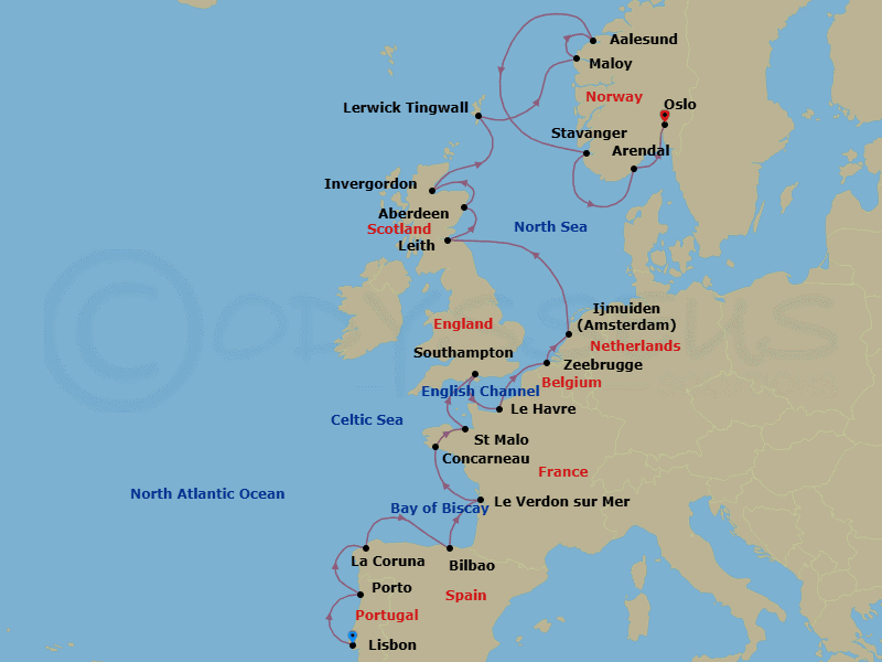 Itinerary map