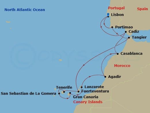 Itinerary map