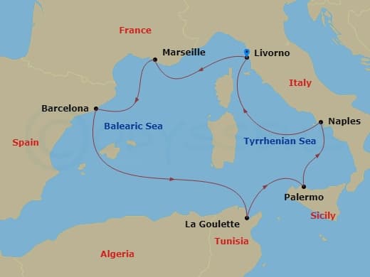Itinerary map